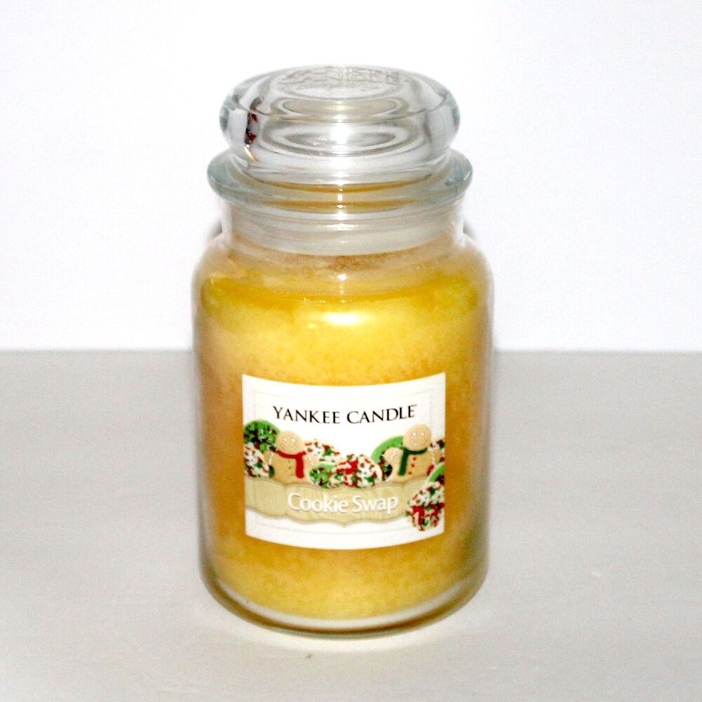 Yankee Candle Cookie Swap large 22 oz glass jar scented single wick yellow